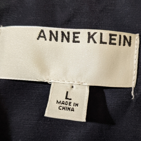 NWOT Anne Klein Large Navy Water Resistant Coat - Picture 6 of 6